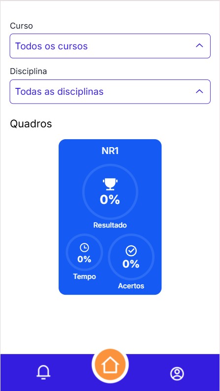 Painel de progresso do curso NR-1 no celular